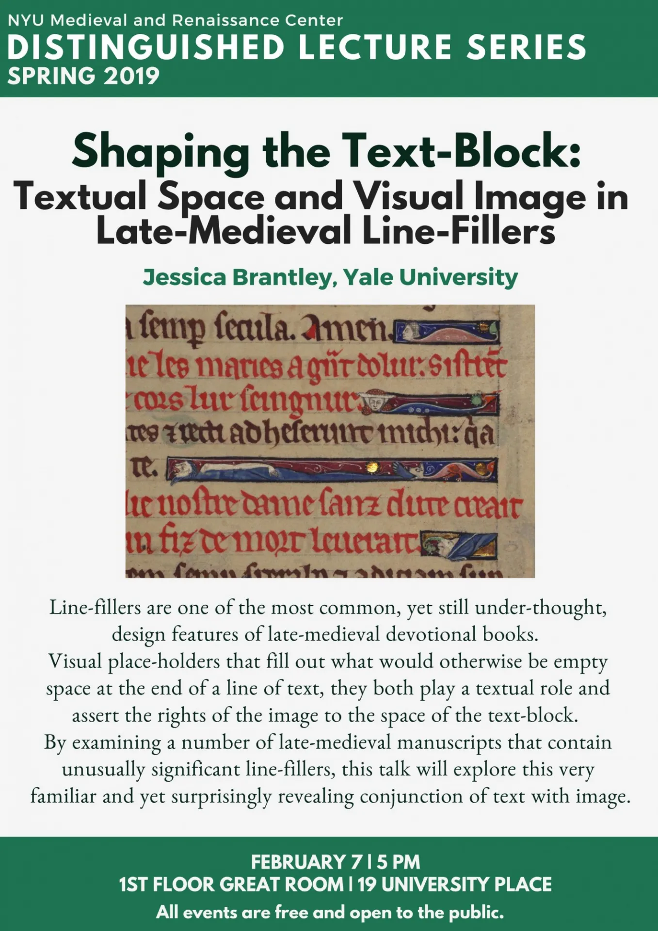 MARC DISTINGUISHED LECTURE SERIES: Jessica Brantley 