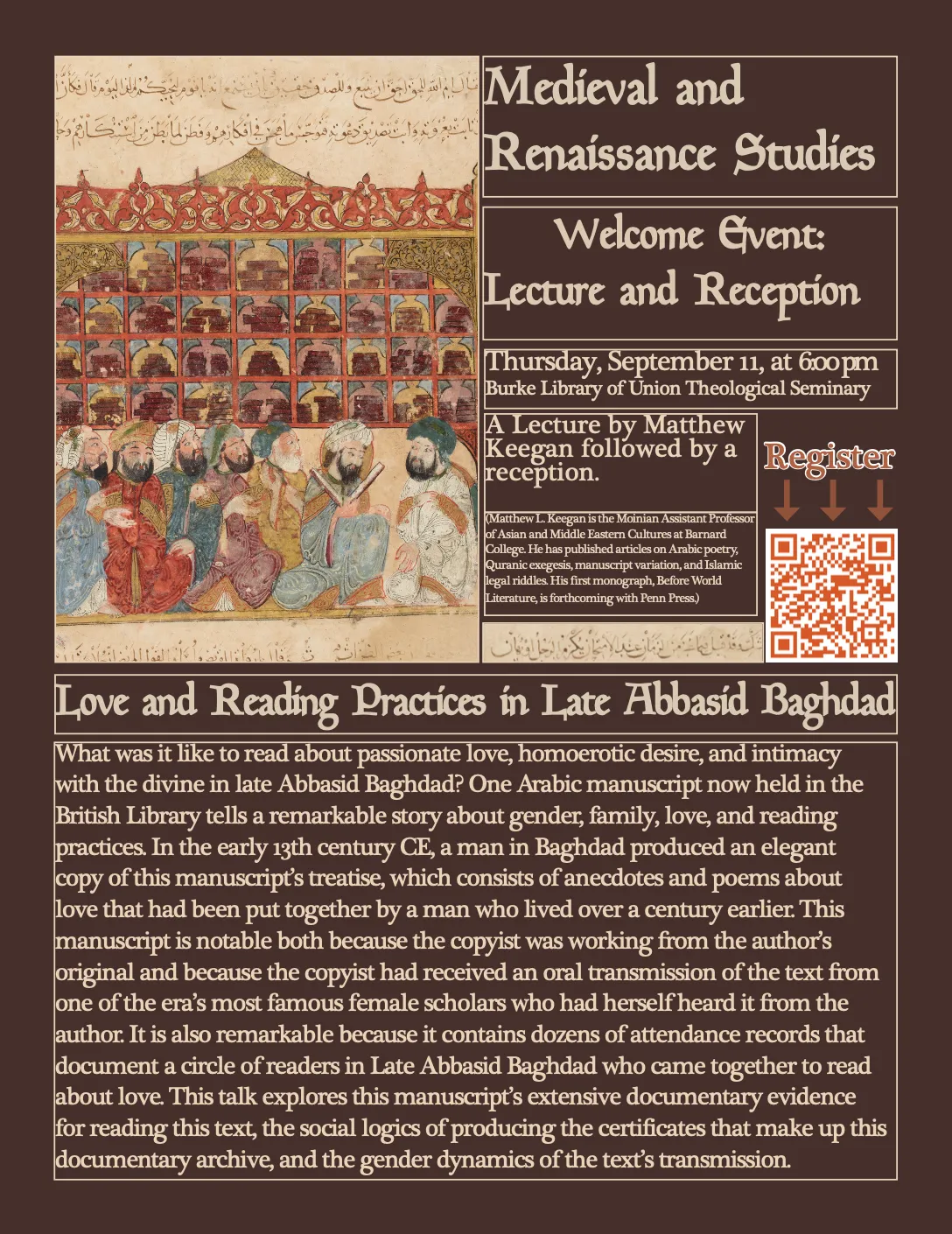 MedRen Welcome Event flyer