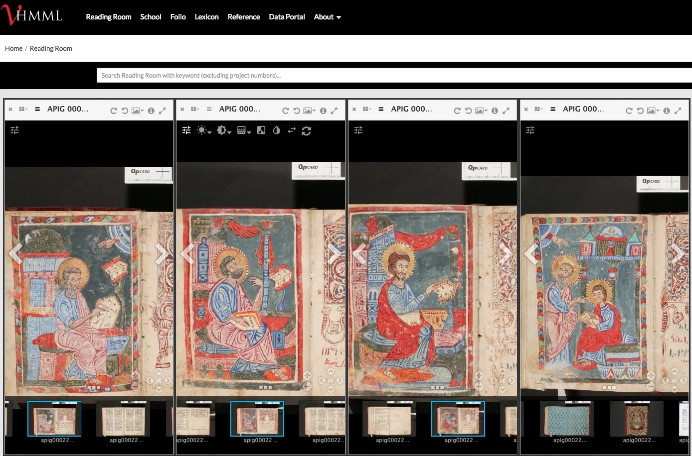 Mirador comparison 4 gospels. Armenian Patriarchate of Istanbul, Galata