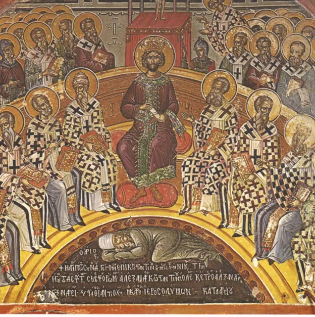 Image: First Council of Nicaea Artist: Theophanes the Cretan (ca. 1500-1559) 